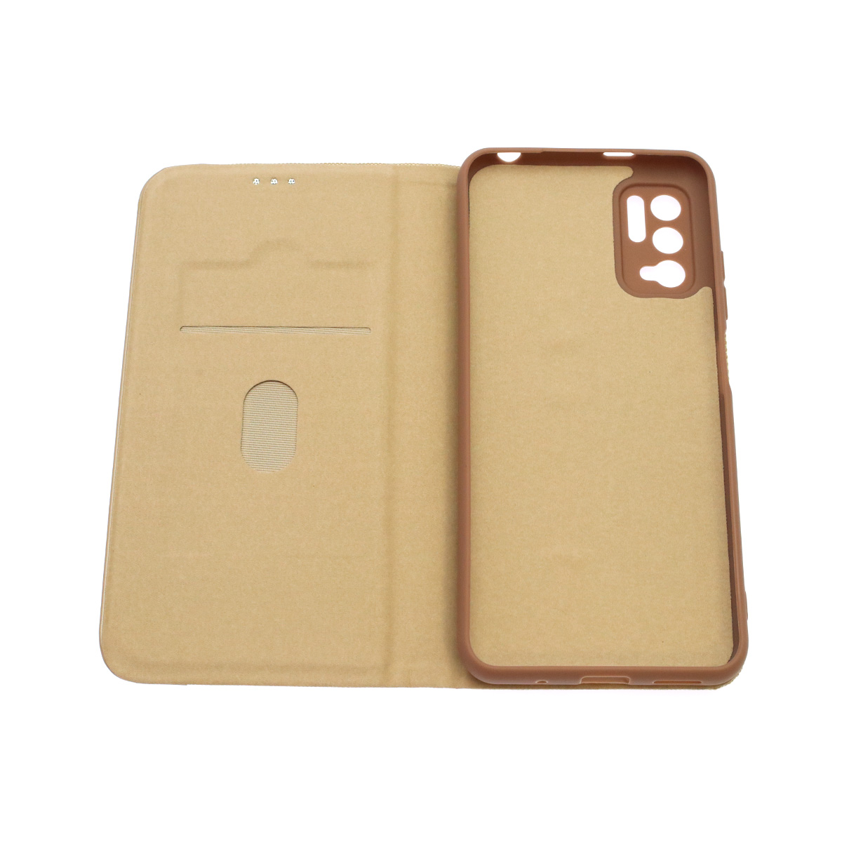 Чехол книжка MESH для XIAOMI POCO M3 Pro, XIAOMI Redmi Note 10T, Redmi Note 10 5G, текстиль, силикон, бархат, визитница, цвет золотистый
