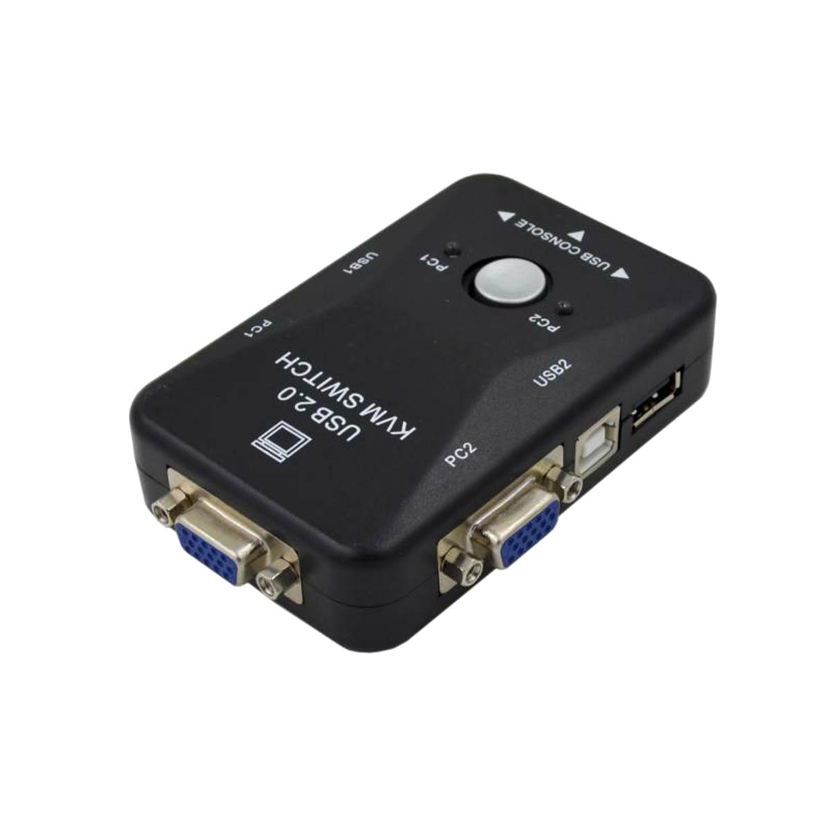 KVM переключатель KVM21UA, входы VGA, USB (Type B), выходы VGA, 3xUSB (Type A), цвет черный