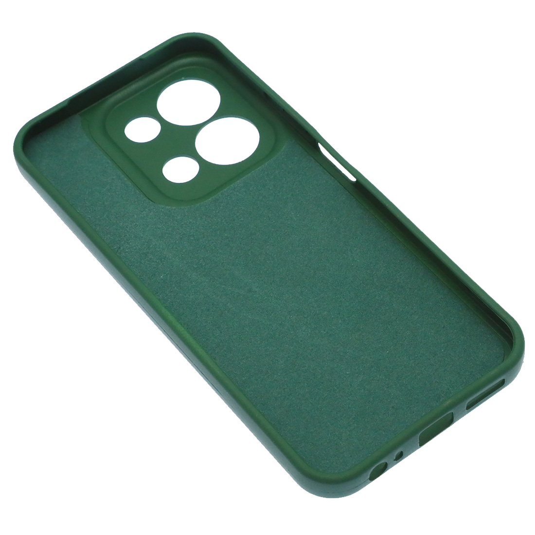Чехол накладка Silicon Cover для XIAOMI Redmi 15C, POCO C85, защита камеры, силикон, бархат, цвет темно зеленый