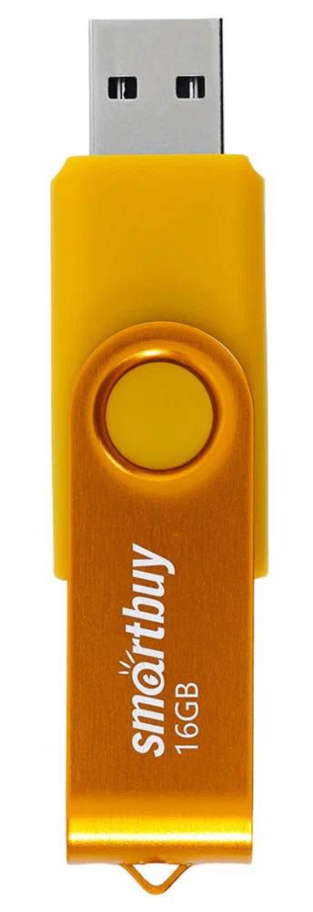 Флешка 16GB SMARTBUY Twist SB016GB2TWY, USB 2.0, цвет желтый