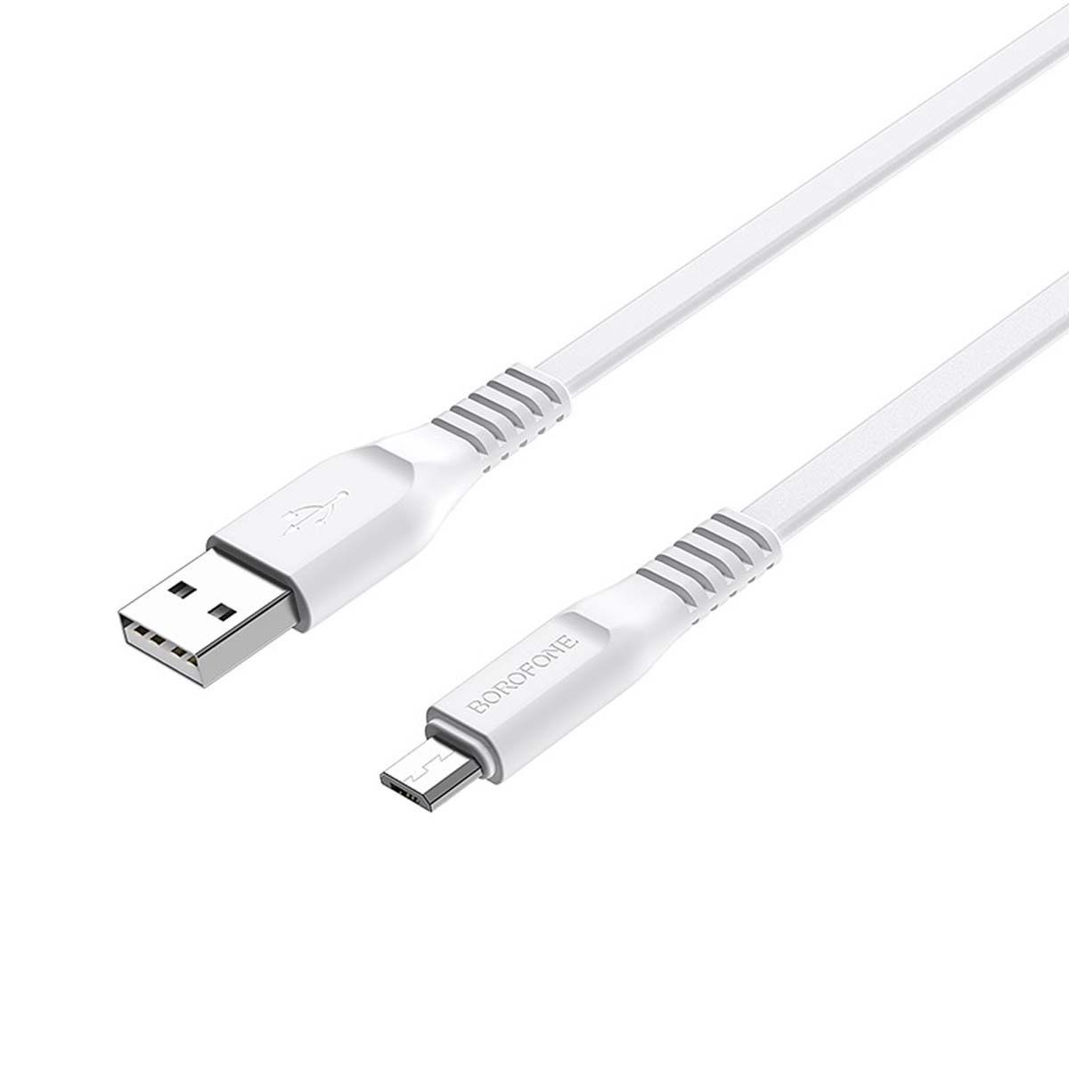 Кабель BOROFONE BX23 Wide power Micro USB, 2.4A, длина 1 метр, силикон, цвет белый