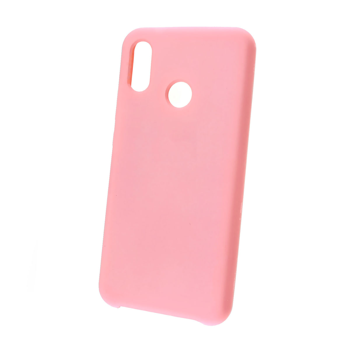 Чехол накладка Silicon Cover для HUAWEI P20 Lite, силикон, бархат, цвет розовый