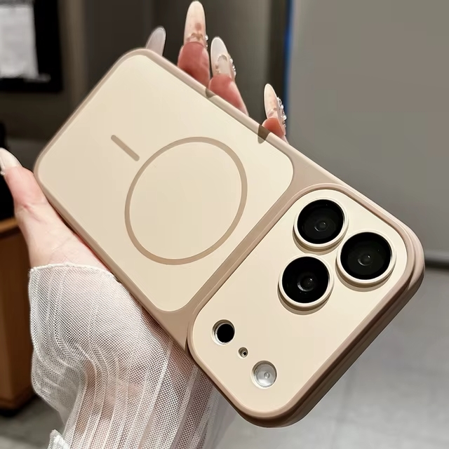 Чехол накладка KaiYingF для APPLE iPhone 17 Pro, Magsafe, защита камер, пластик, силикон, золотистый