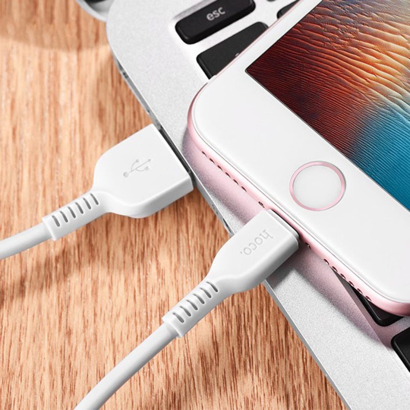 Кабель HOCO X20 Flash Lightning 8 pin, длина 3 метра, цвет белый