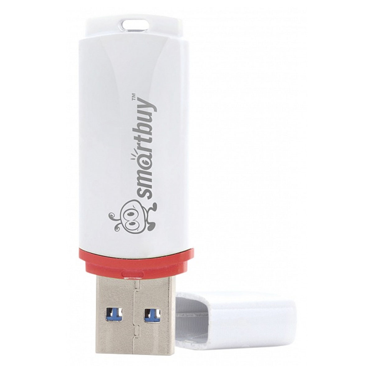 Флешка USB 2.0 8GB SMARTBUY Crown, цвет белый
