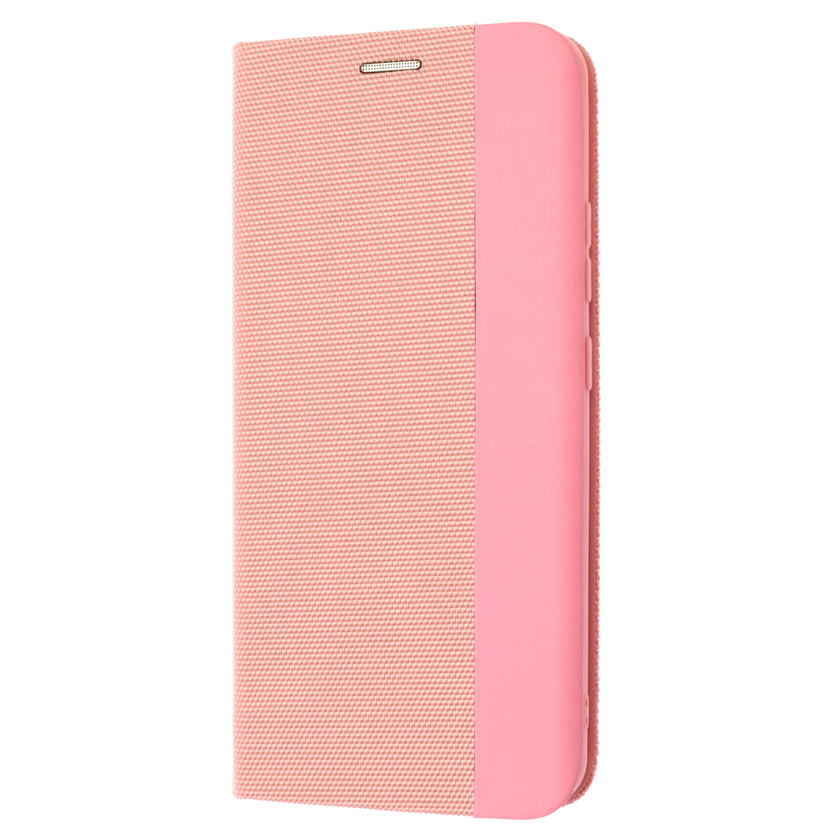 Чехол книжка MESH для Realme C21, текстиль, силикон, бархат, визитница, цвет розовый