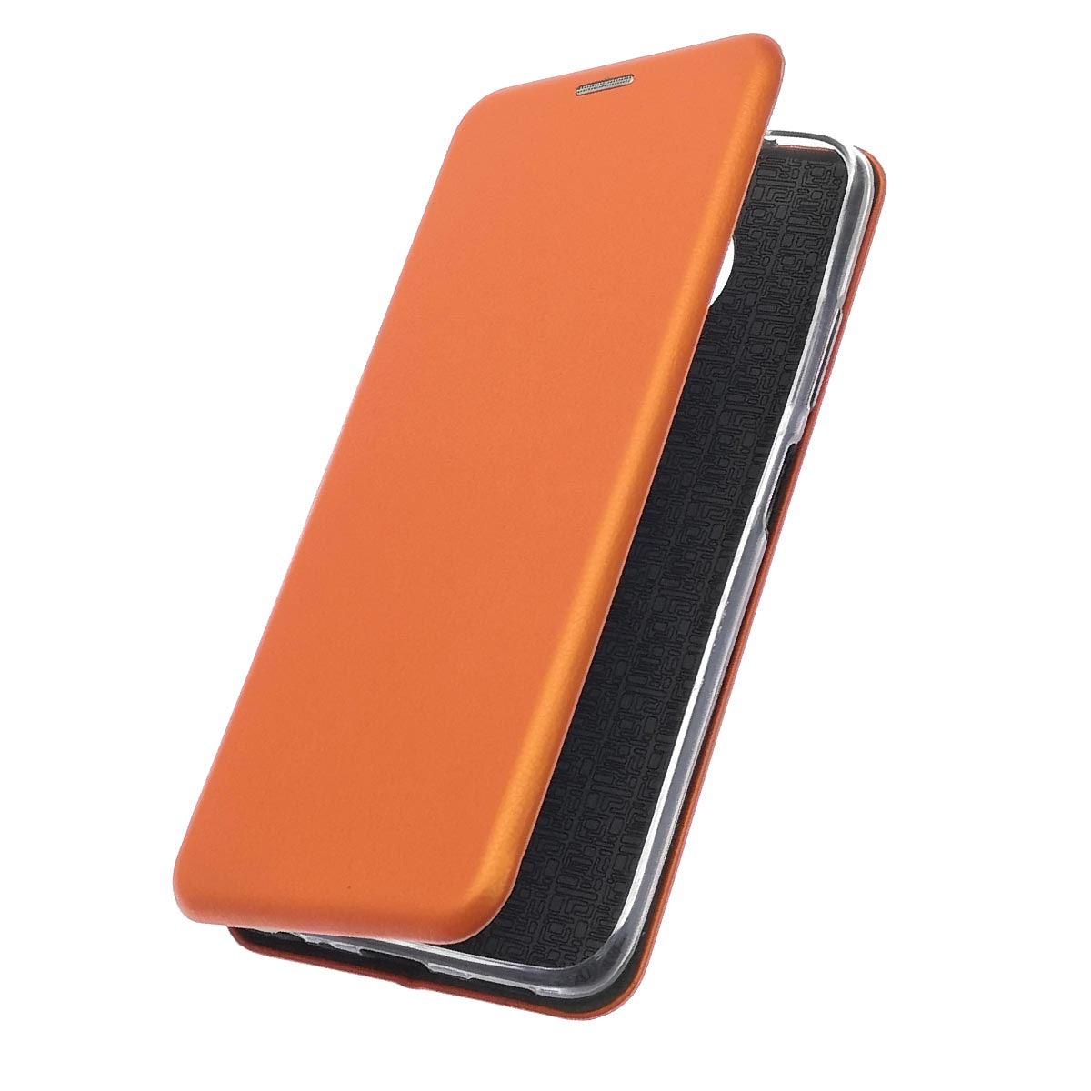Чехол книжка STYLISH для XIAOMI Redmi Note 9T, экокожа, визитница, цвет оранжевый