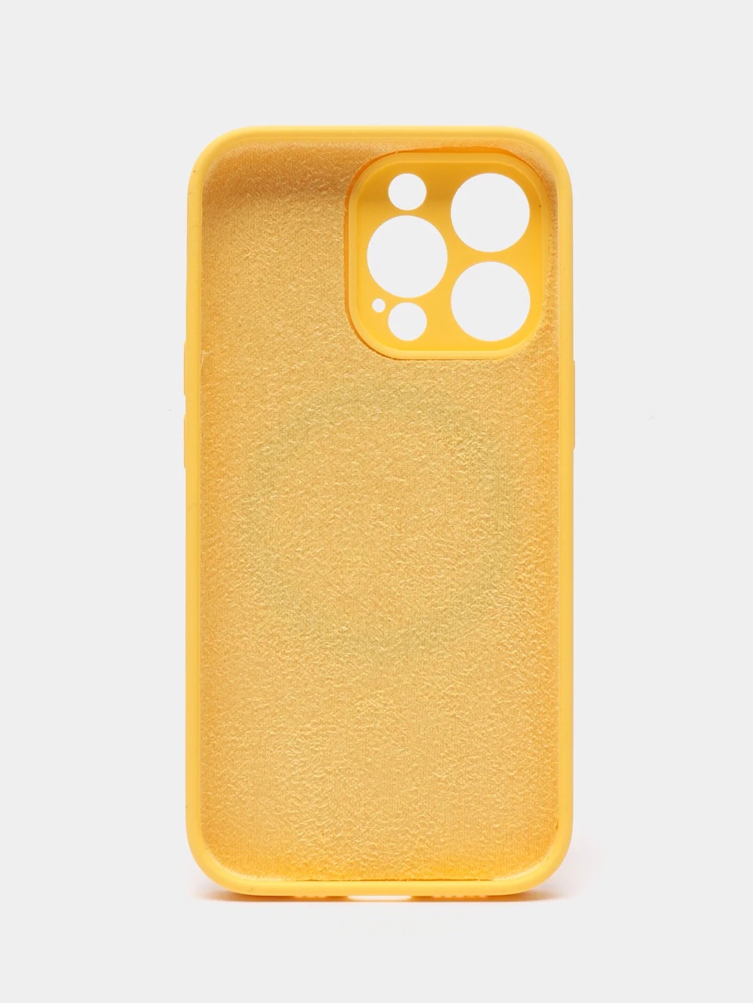 Чехол накладка Silicone Case для APPLE iPhone 13 Pro Max, с поддержкой MagSafe, защита камеры, силикон, бархат, цвет желтый
