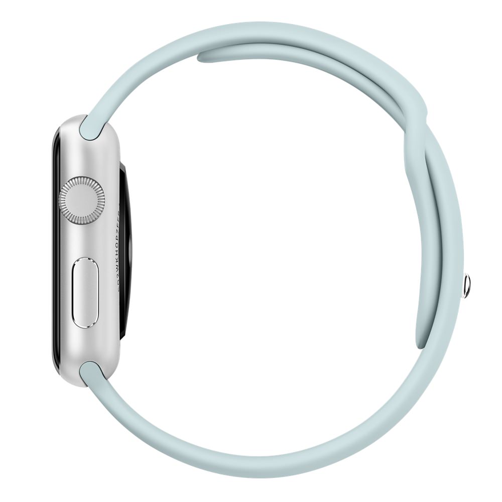 Ремешок для Apple Watch спортивный "Sport", размер 38-40 mm, цвет пастельно-бирюзовый.