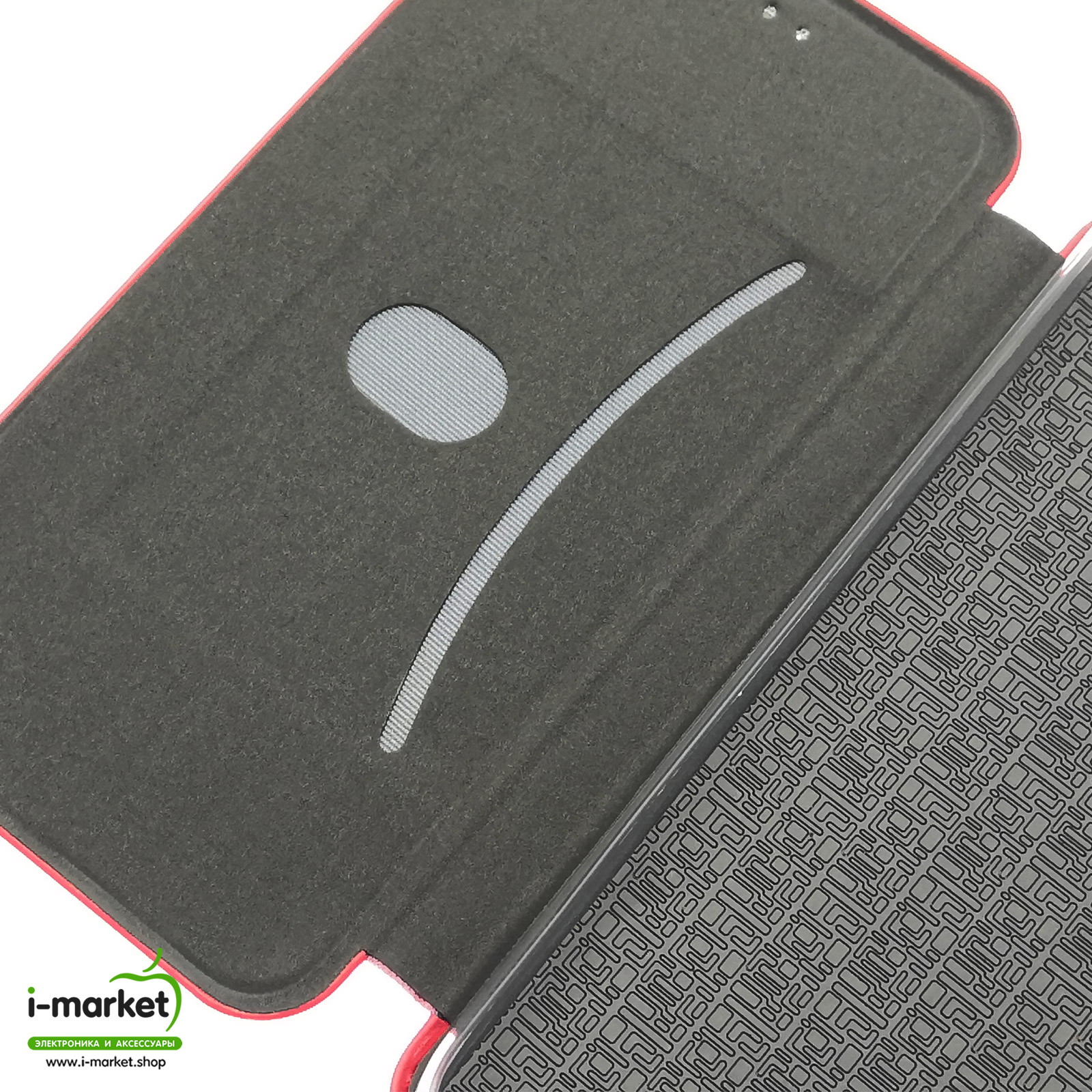 Чехол книжка STYLISH для HUAWEI P40 Lite, Nova 6 SE, Nova 7i, экокожа, визитница, цвет красный.