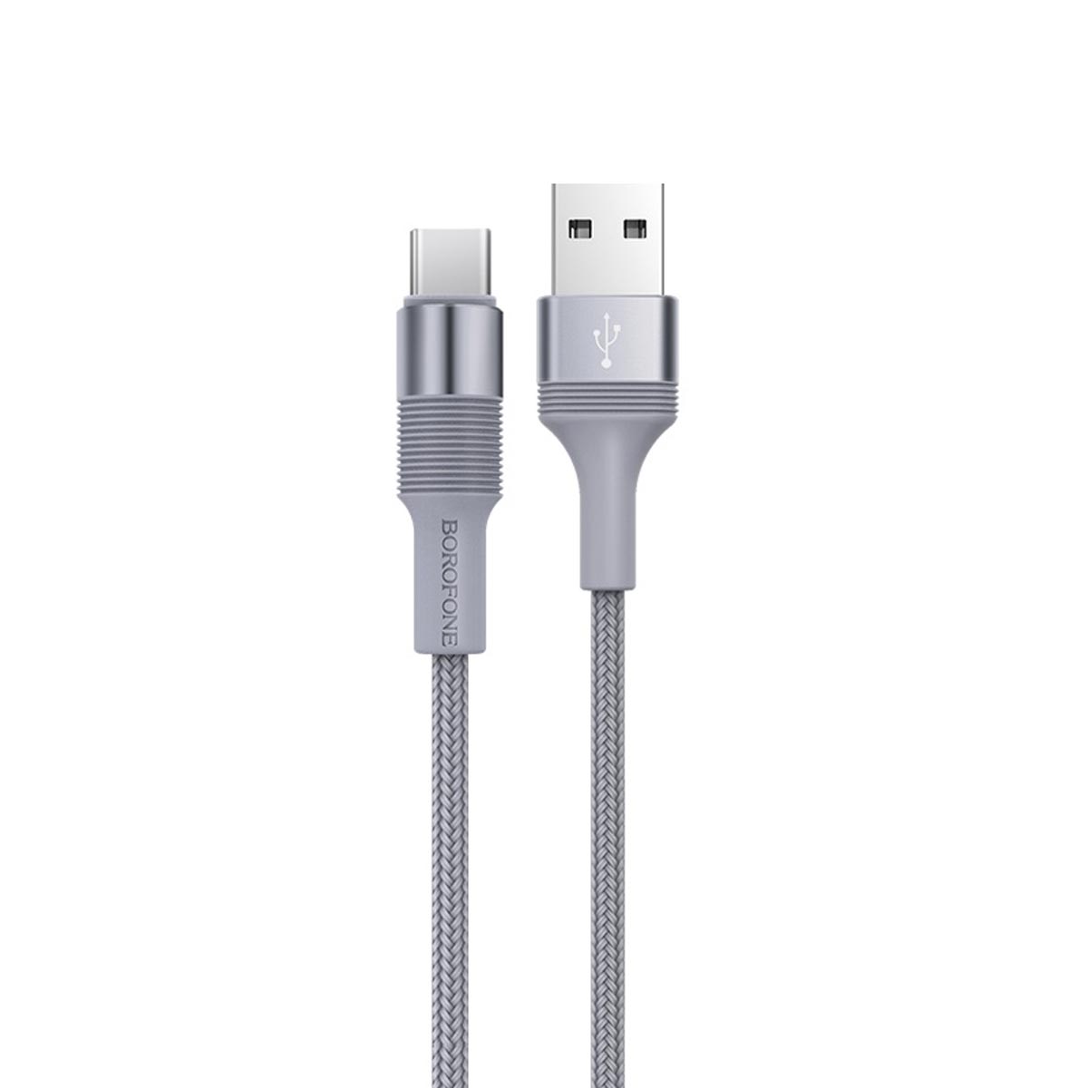 Кабель BOROFONE BX21 Outstanding USB Type C, 3A, длина 1 метр, нейлоновое армирование, цвет серый