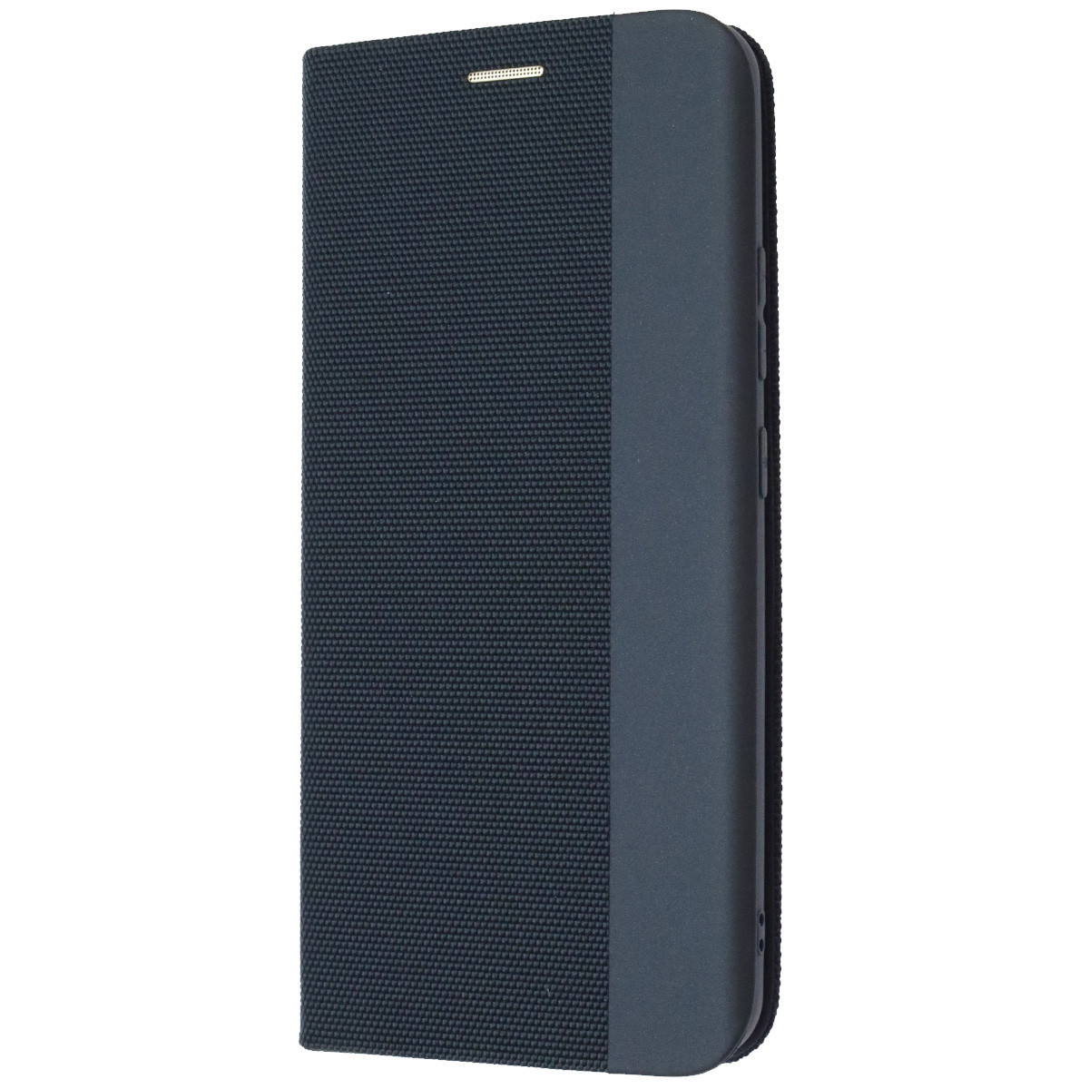 Чехол книжка MESH для Realme C21, текстиль, силикон, бархат, визитница, цвет темно синий