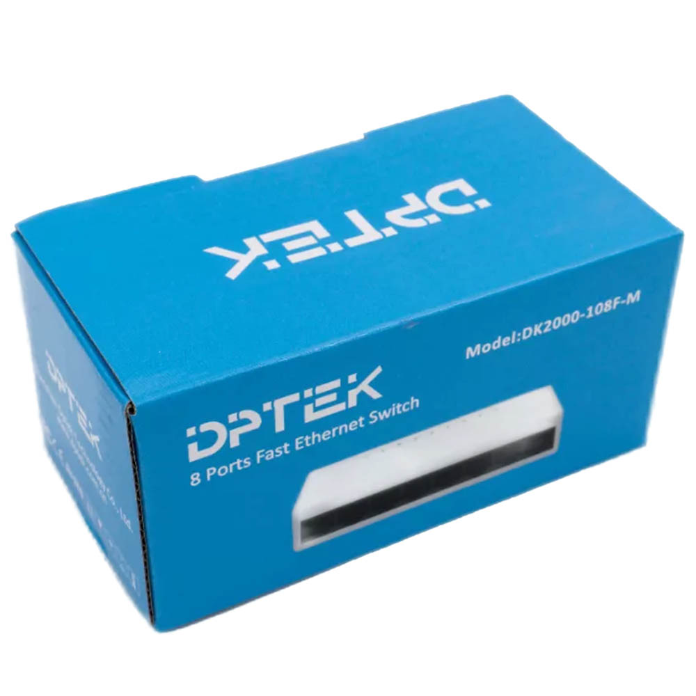 Коммутатор, свитч DPTEK DK2000-108F-M, 8 портов, 10/100Mbps, цвет белый