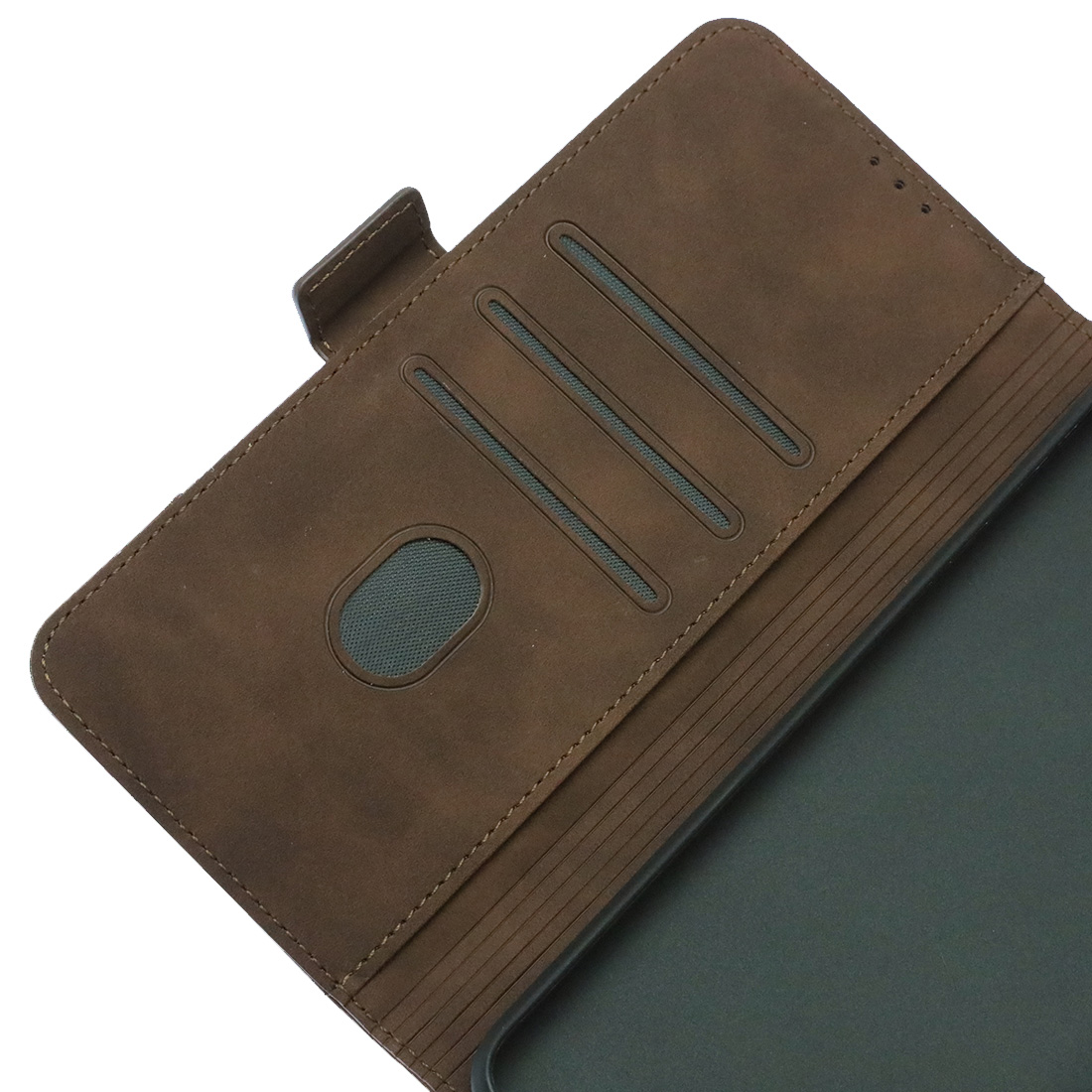 Чехол книжка NICE для INFINIX HOT 30 Play, экокожа, визитница, цвет коричневый
