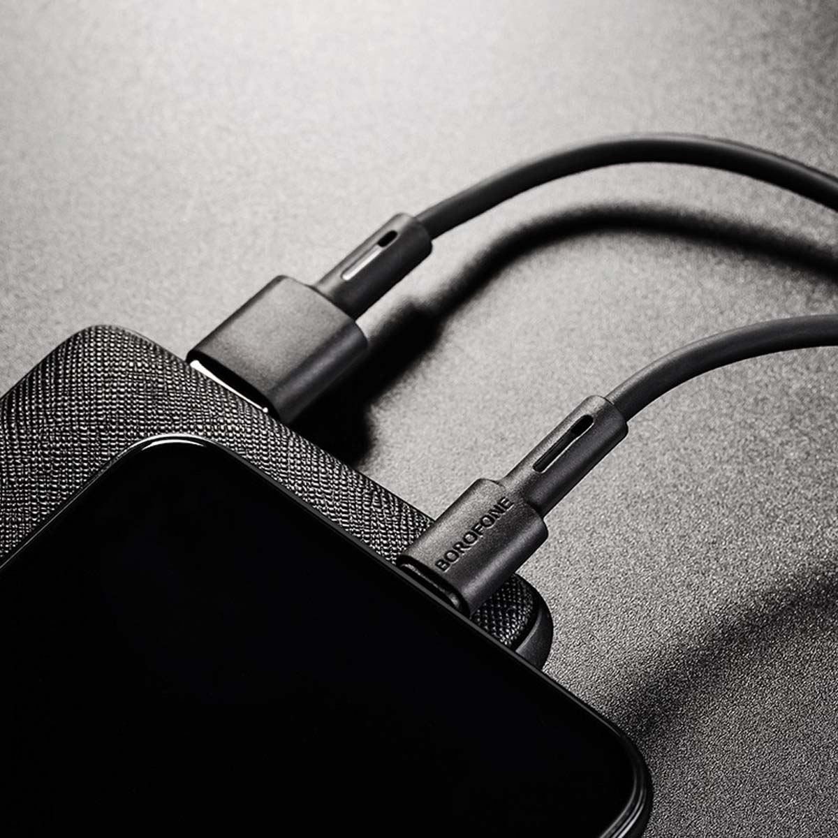 Кабель BOROFONE BX31 Soft Silicone Lightning 8 pin, длина 1 метр, цвет черный