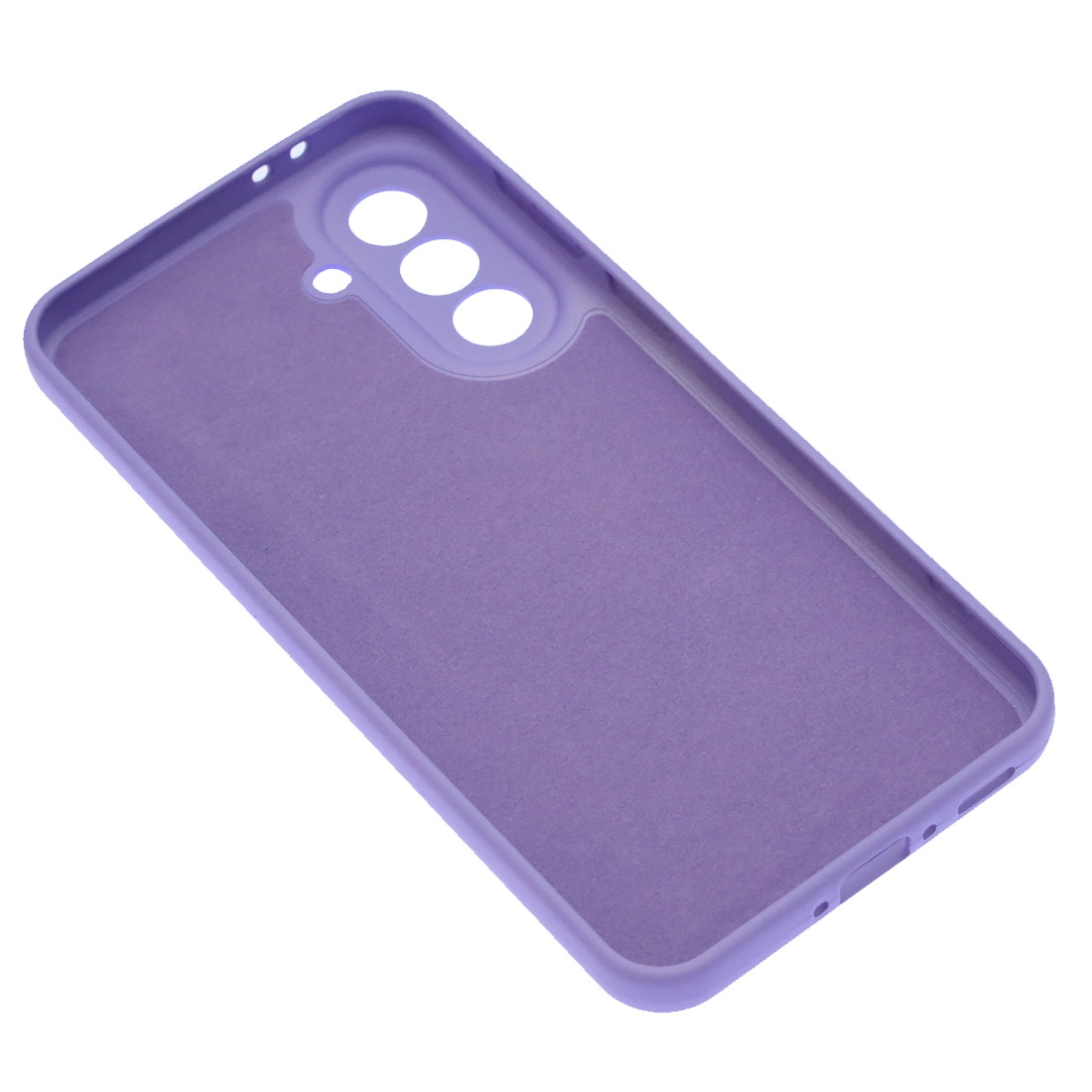 Чехол накладка Silicon Cover для SAMSUNG Galaxy A37, защита камеры, силикон, бархат, цвет сиреневый