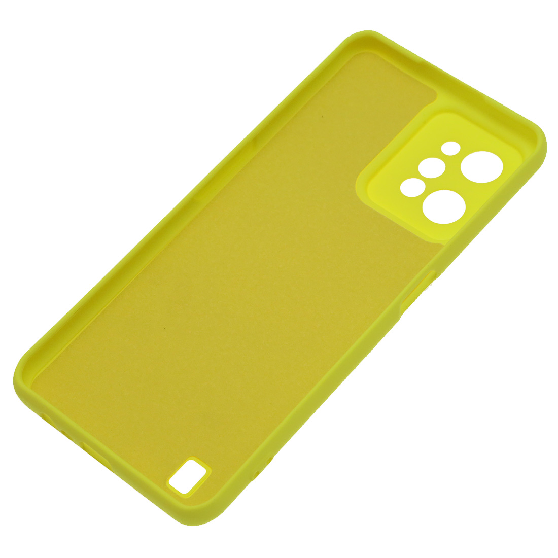 Чехол накладка Silicon Cover для Realme C31, силикон, бархат, цвет желтый
