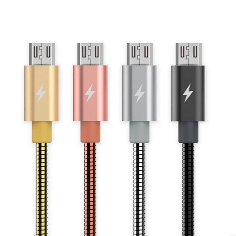 Кабель USB - MicroUSB Remax RC-080m (оплетка металл) Серебро.