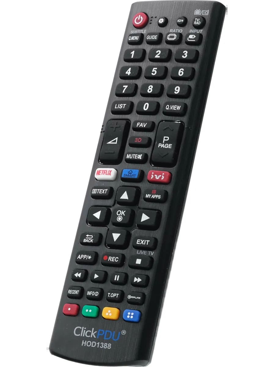 Пульт ДУ HOD1388 (RM-L1379 VER.2) универсальный для всех телевизоров LG, цвет черный