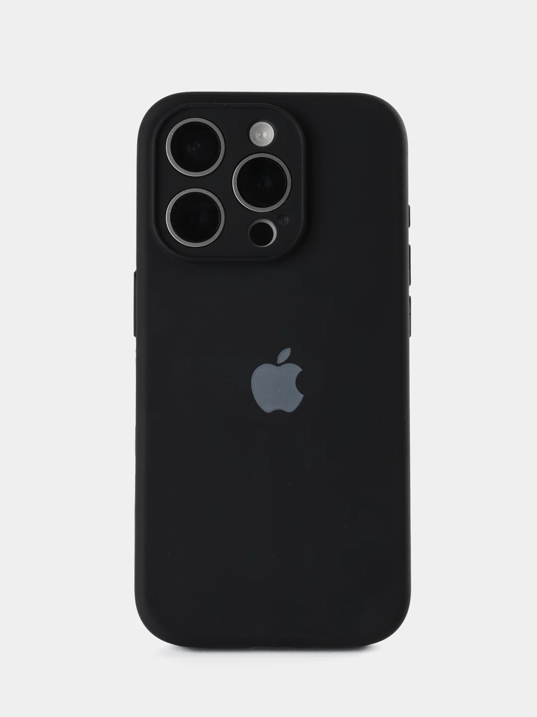 Чехол накладка Silicone Case для APPLE iPhone 16 Pro Max, L-ogo, защита камеры, бархатная подложка, цвет черный