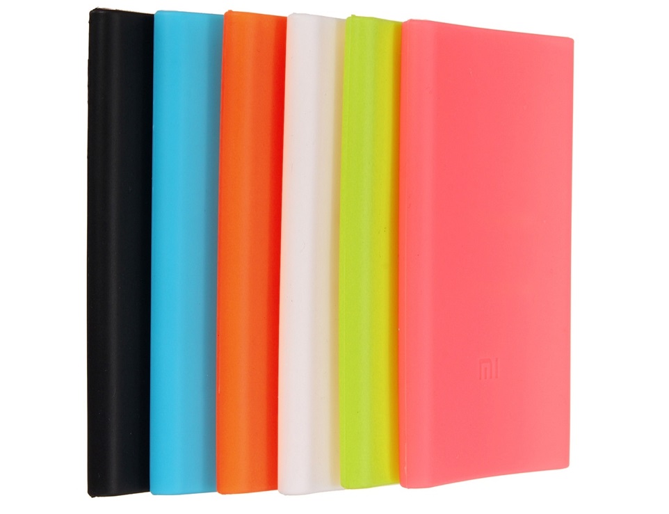 Силиконовый чехол для XIAOMI Power bank 10000 с 2 USB, цвет черный.