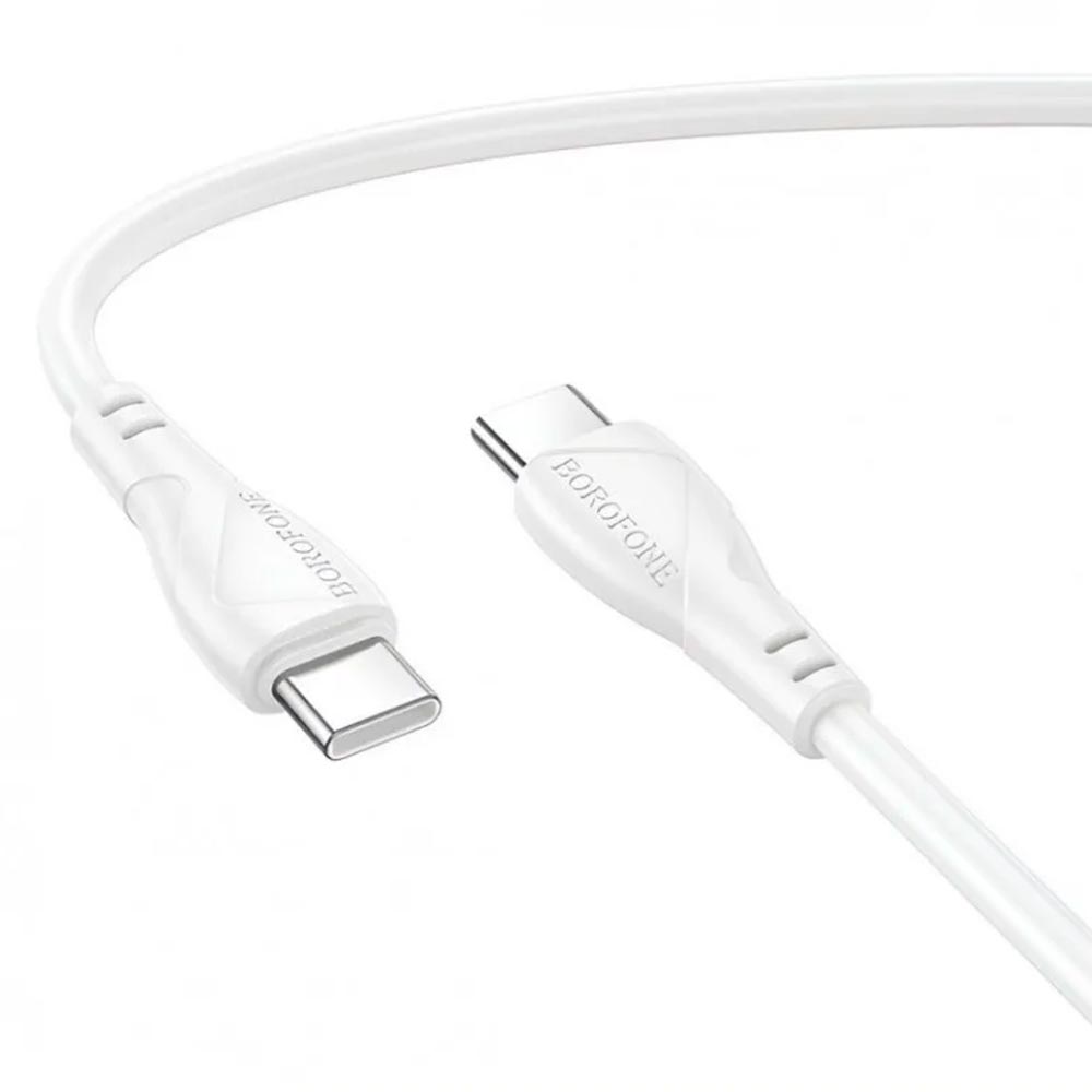 Кабель BOROFONE BX121 USB Type C на USB Type C, 60W, длина 1 метр, цвет белый