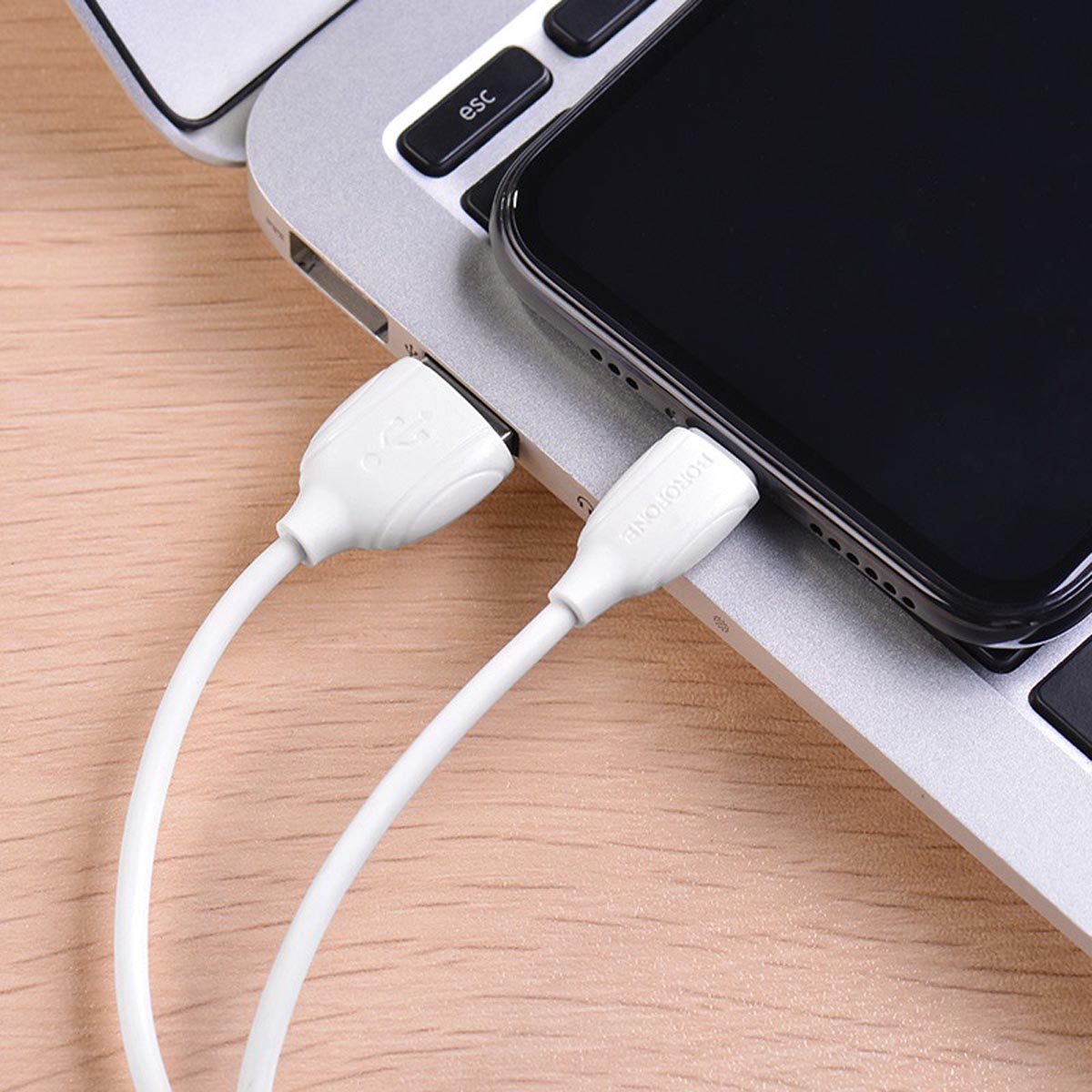 Кабель BOROFONE BX19 Benefit Lightning 8 pin, 1.3A, длина 1 метр, силикон, цвет белый