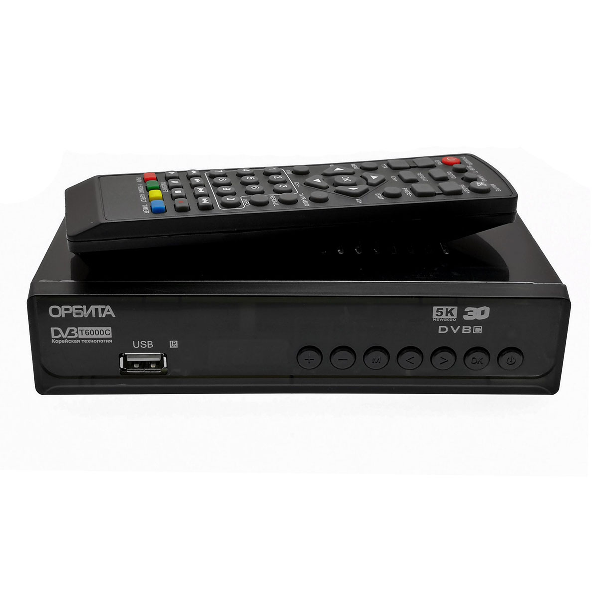 Цифровой эфирный приемник, ТВ приставка Орбита HD-911C/999С/T6000, DVB-T2, цвет черный