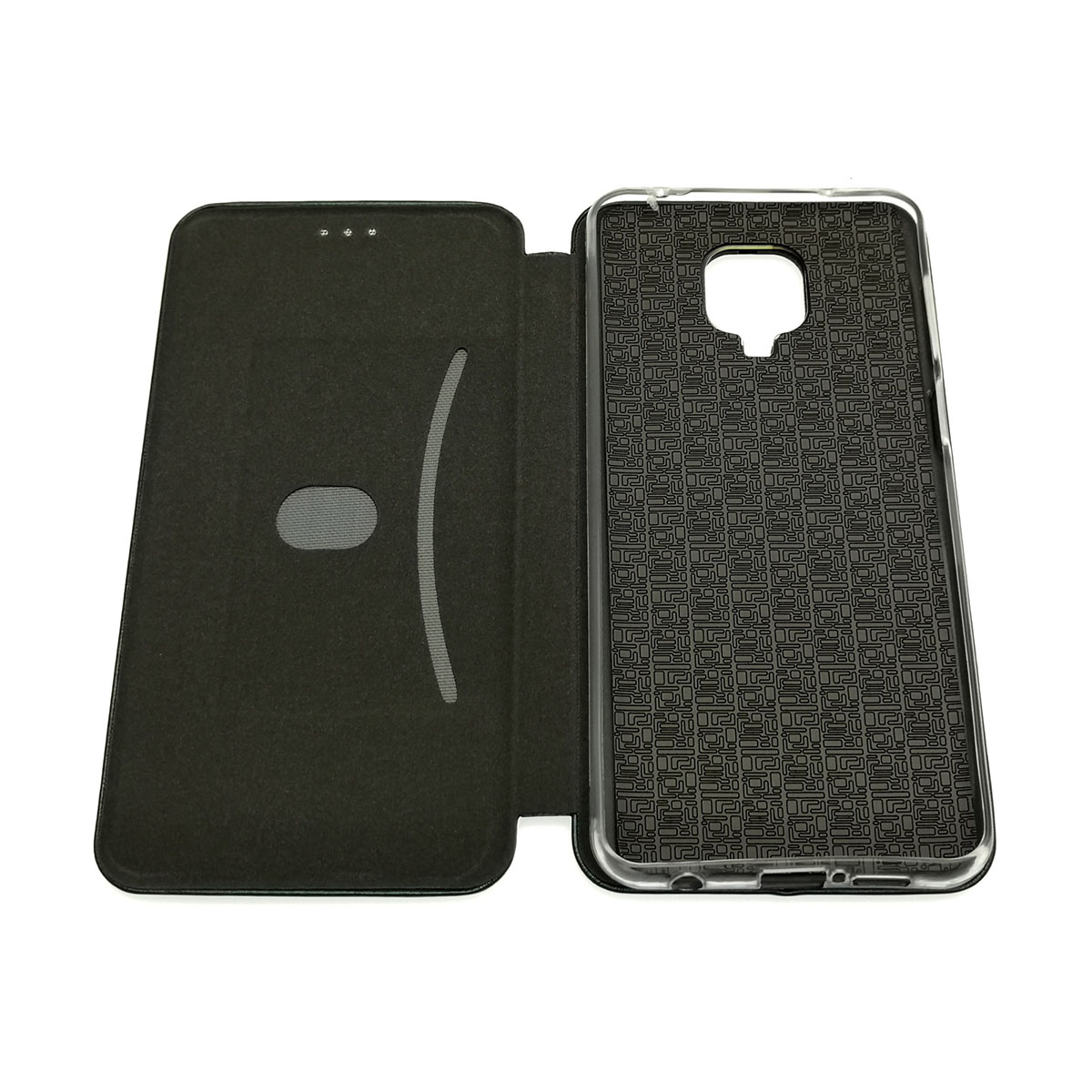 Чехол книжка STYLISH для XIAOMI Redmi Note 9 Pro, Redmi Note 9S, экокожа, визитница, цвет темно зеленый.