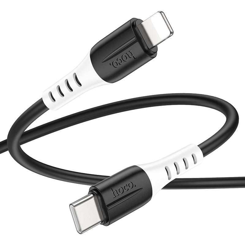 Кабель HOCO X82 USB Type C на Lightning 8 pin, 3A, PD27W, длина 1 метр, цвет черный