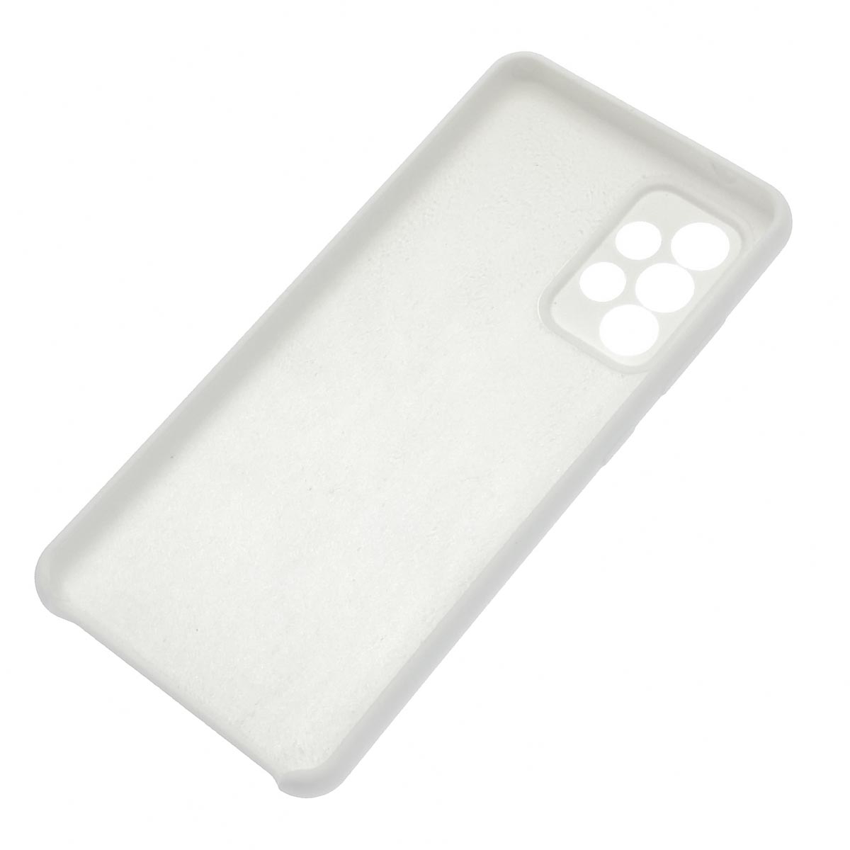 Чехол накладка Silicon Cover для SAMSUNG Galaxy A52 (SM-A525F), силикон, бархат, цвет белый