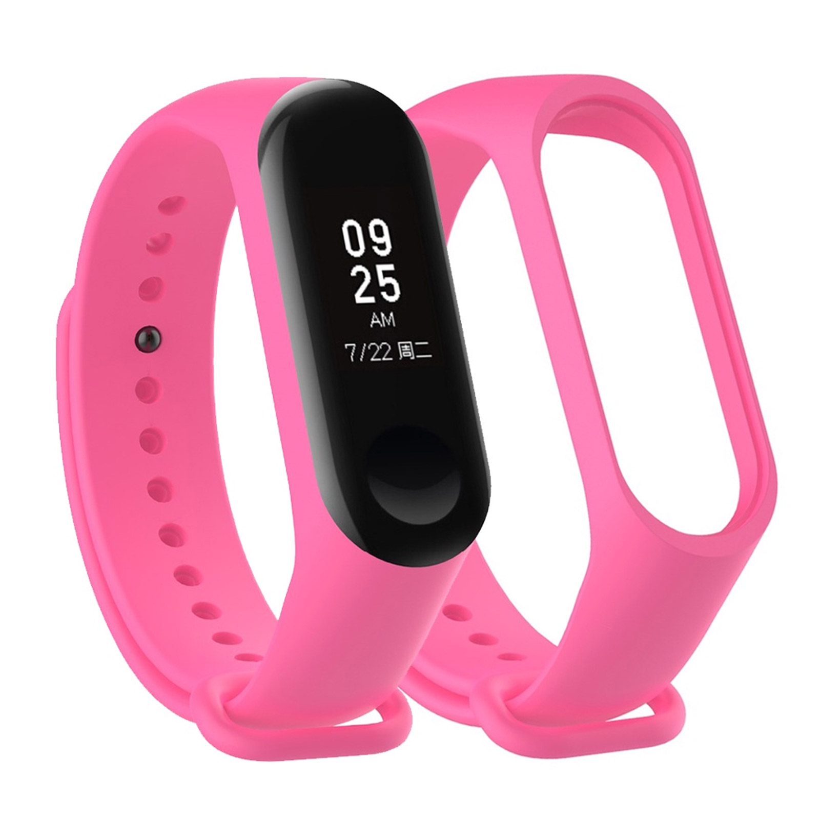 Ремешок на запястье, браслет для XIAOMI Mi Band 3, 4, силикон, цвет розовый
