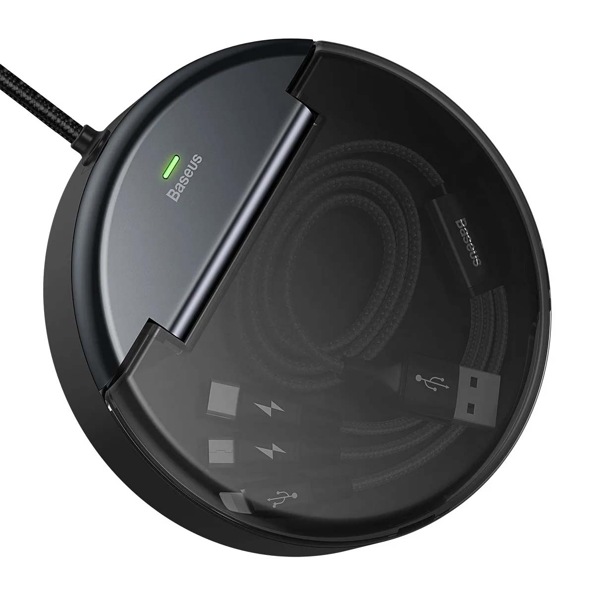 Станция для зарядки BASEUS 3 в 1 Car Sharing Station, 2 USB, APPLE Lightning 8 pin, USB Type C, Micro USB, цвет черный | Последняя цена