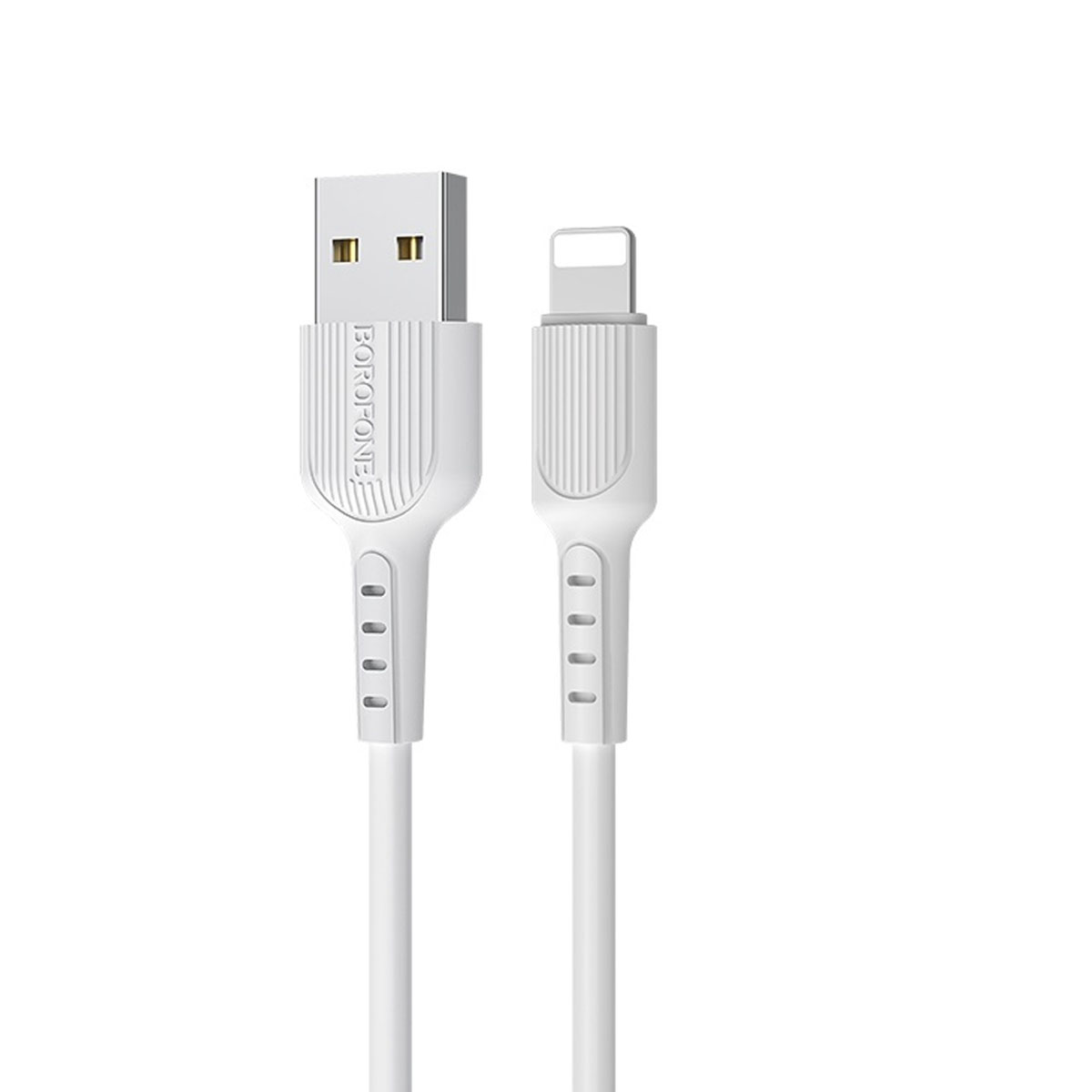 Кабель BOROFONE BX16 Easy Lightning 8 pin, 2A, длина 1 метр, силикон, цвет белый