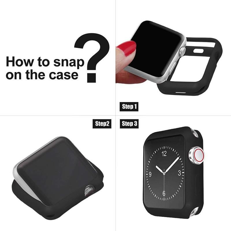 Чехол для APPLE Watch 1, 2, 3, 42 мм, силикон, мягкий, цвет розовый.