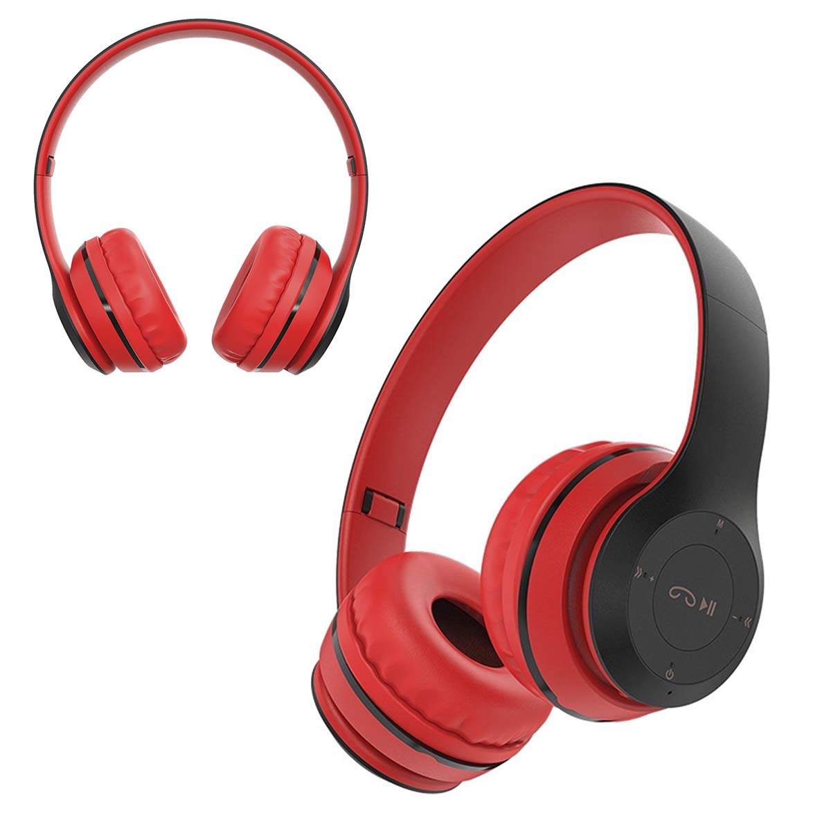 Гарнитура (наушники с микрофоном) беспроводная полноразмерная, BOROFONE BO4 Charming rhyme, цвет красный