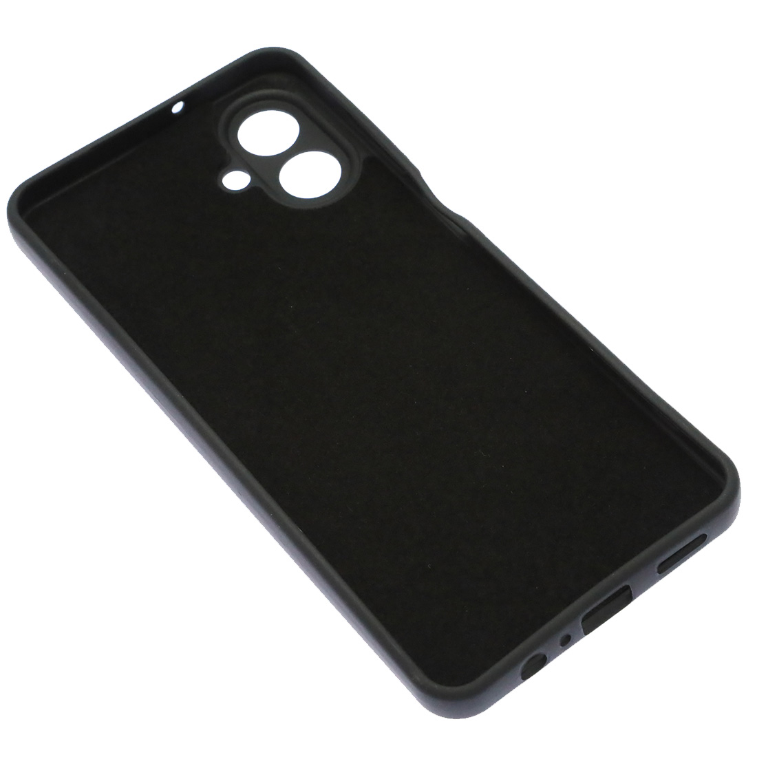 Чехол накладка Silicon Cover для SAMSUNG Galaxy A07, защита камеры, силикон, бархат, цвет черный
