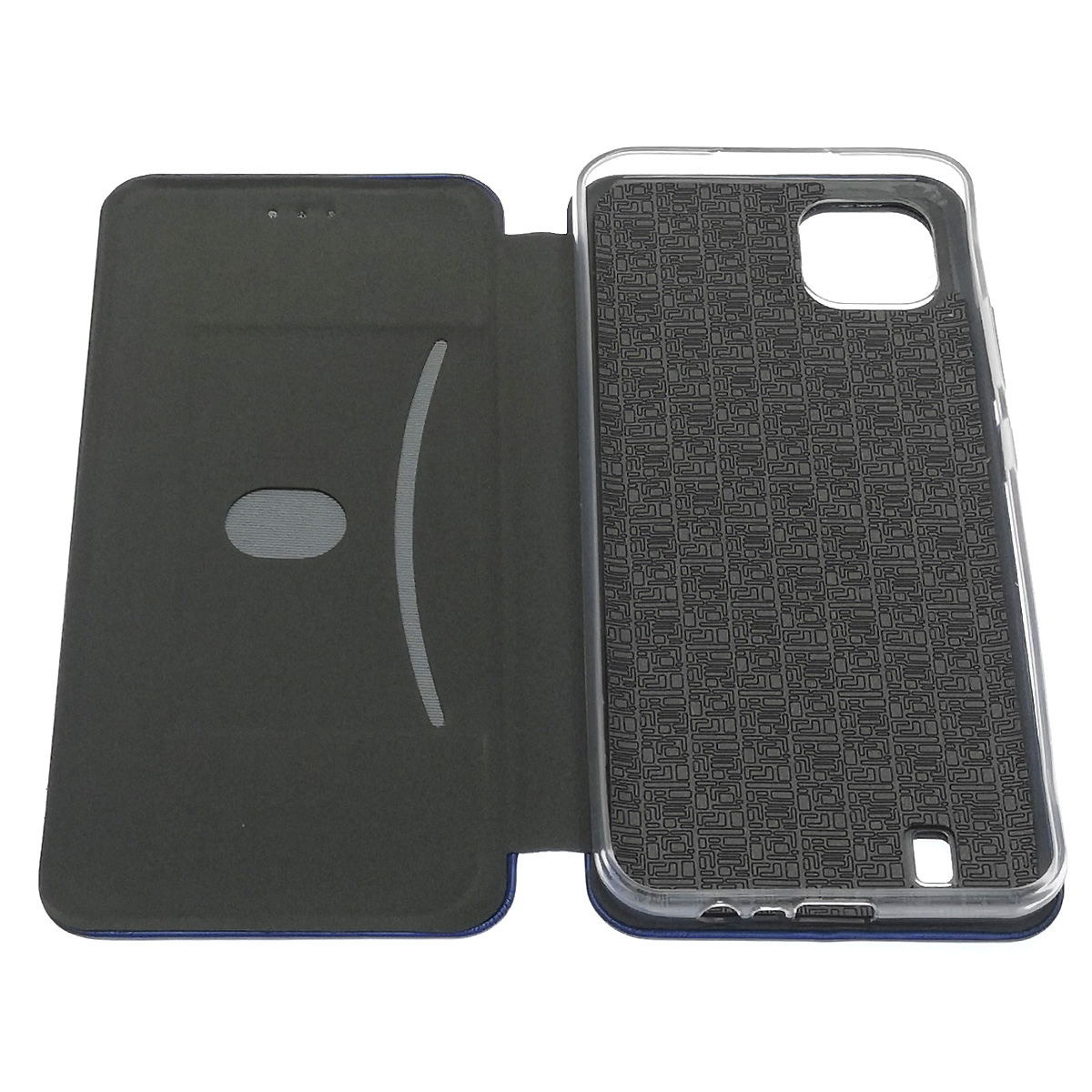 Чехол книжка STYLISH для Realme C20, Realme C11 2021, экокожа, визитница, цвет синий
