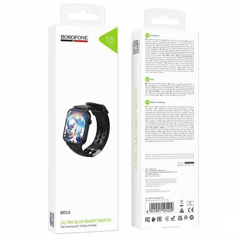 Смарт часы BOROFONE BD15 Smart Watch (Call Version), цвет черный