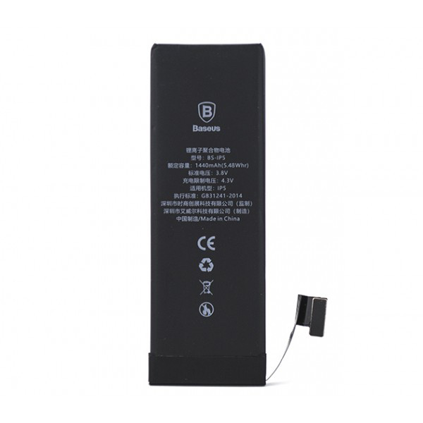 АКБ BASEUS BS-IP5 1440mAh, аккумулятор APPLE IPHONE 5, емкость 1440мАч, 3.8V.