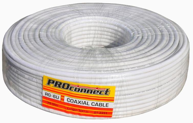 PROCONNECT RG-6U CCS (48%) 75 Ом белый : Кабель коаксиальный (100м). PROCONNECT RG-6U CCS (48%) 75 Ом белый : Кабель коаксиальный (100м).