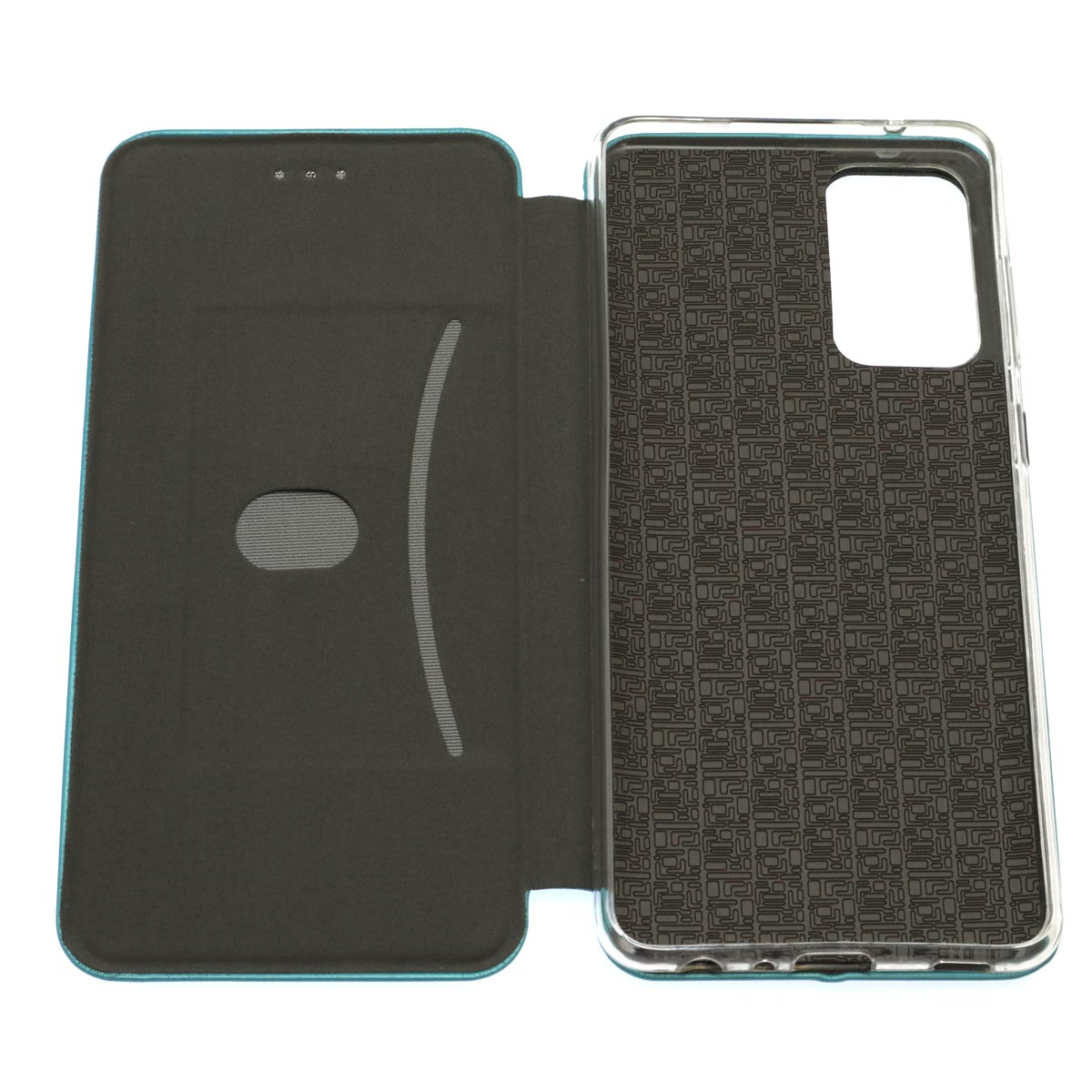 Чехол книжка STYLISH для SAMSUNG Galaxy A72 (SM-A725F), экокожа, визитница, цвет голубой