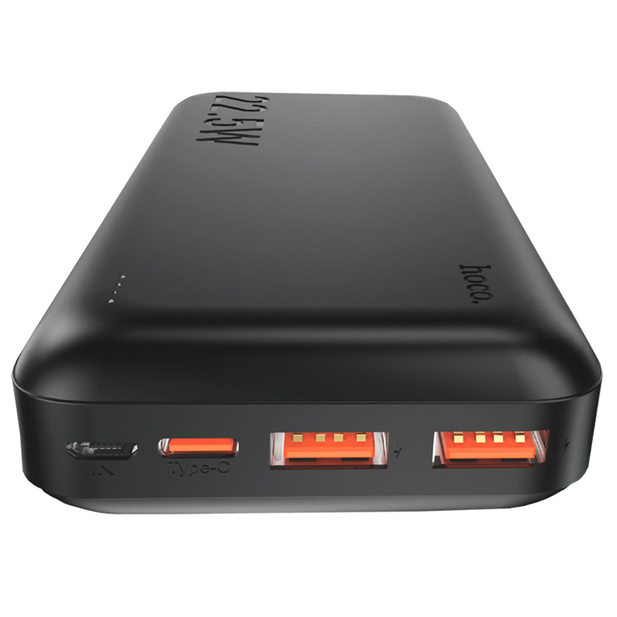Внешний портативный аккумулятор, Power Bank HOCO J101A Astute, 20000 mAh, 22.5W, PD20W, QC3.0, цвет черный