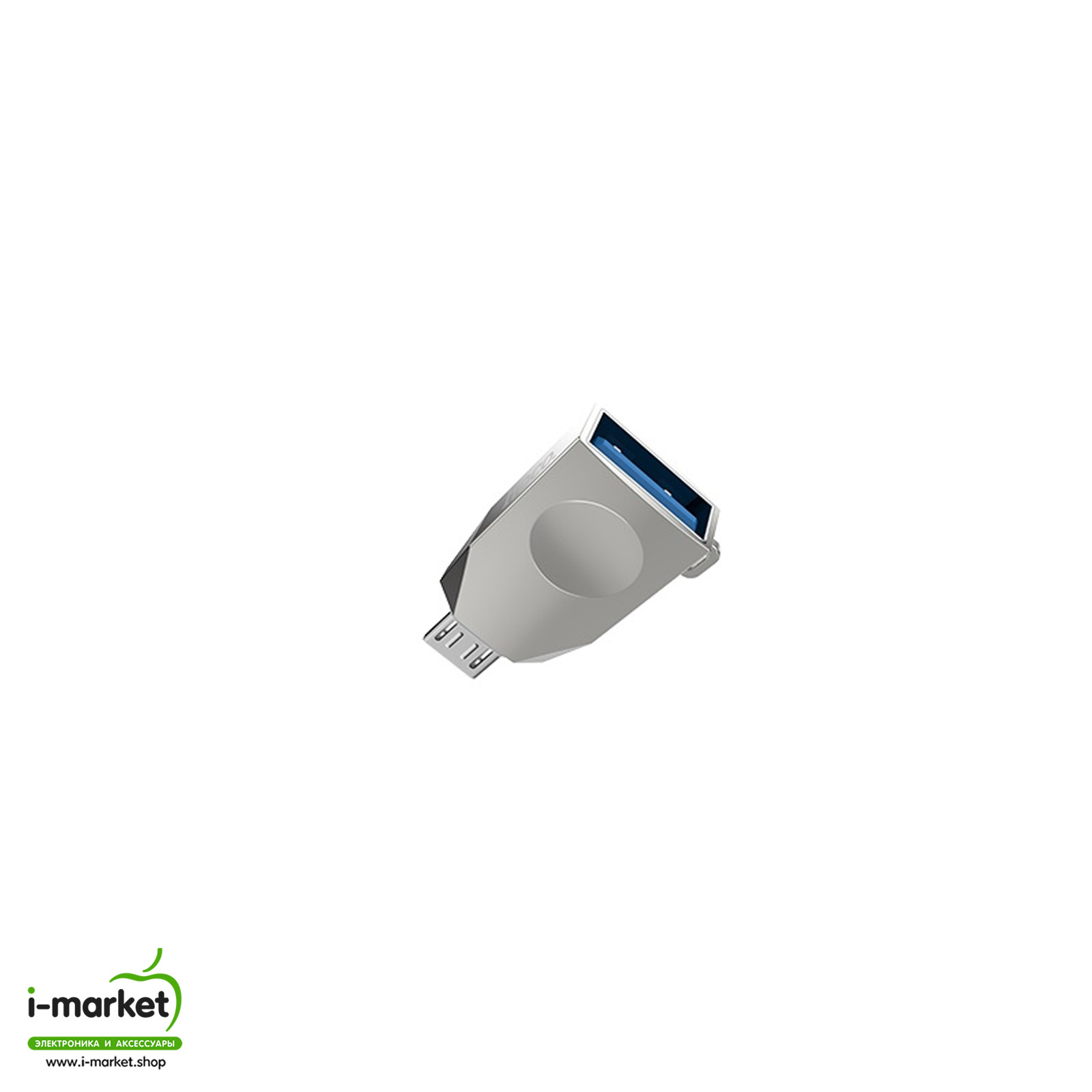 HOCO UA10 OTG переходник Micro-USB, цвет серебристый.