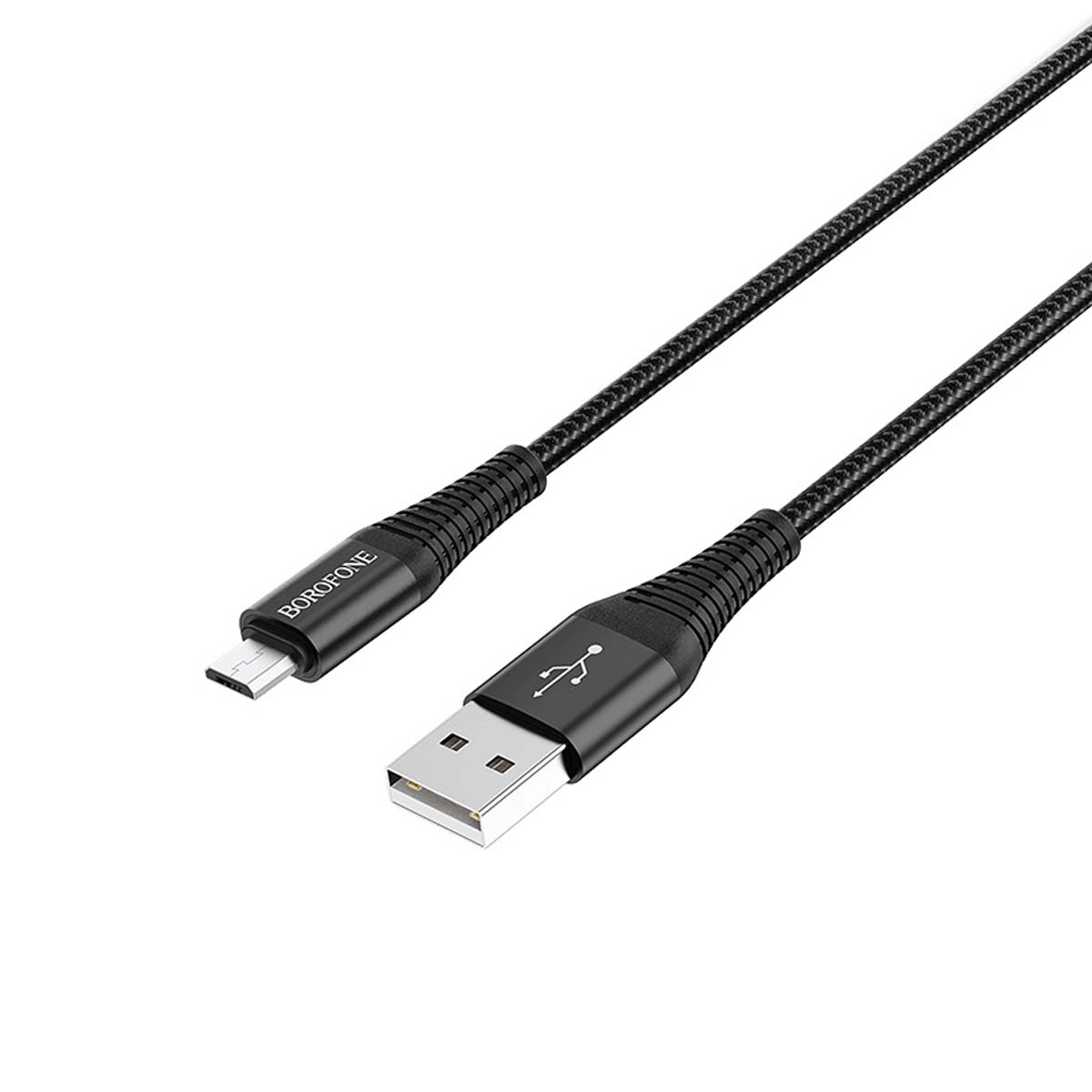 Кабель BOROFONE BX29 Endurant Micro USB, 2.4A, длина 1 метр, силикон, нейлоновая оплетка, цвет черный