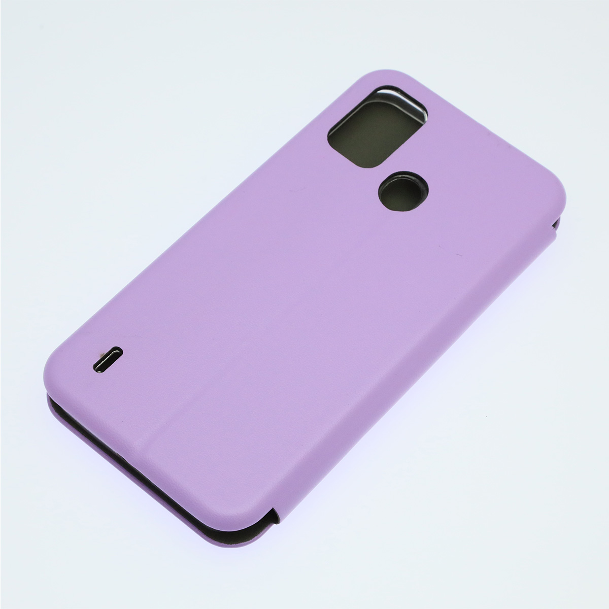 Чехол книжка STYLISH для ITEL A48, экокожа, визитница, цвет сиреневый