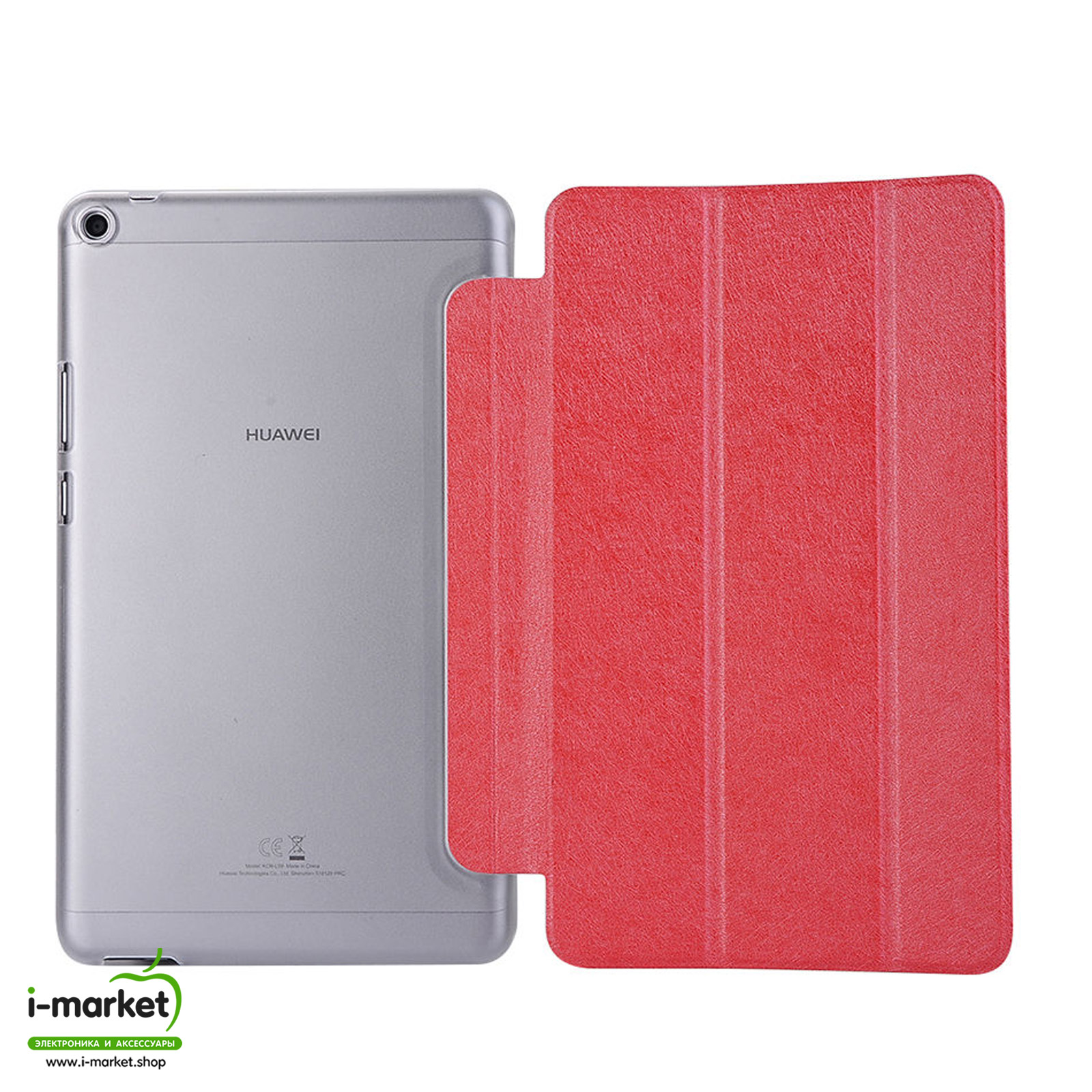 Чехол книжка Trans Cover для HUAWEI MediaPad T3 (KOB-L09, KOB-W09), диагональ 8.0", цвет красный