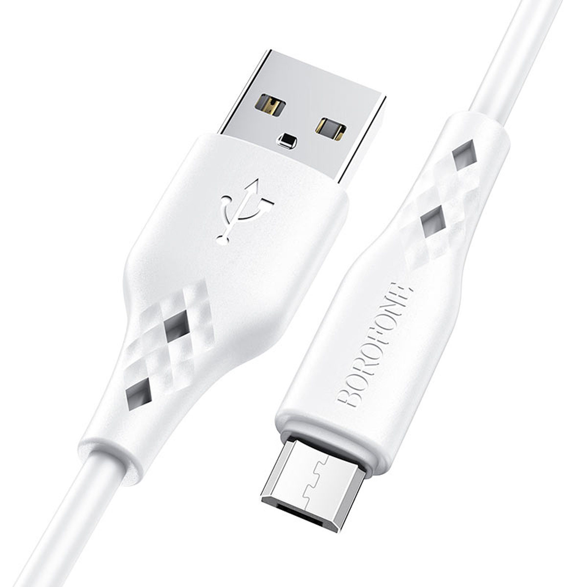 Кабель BOROFONE BX48 Micro USB, 2.4A, длина 1 метр, цвет белый