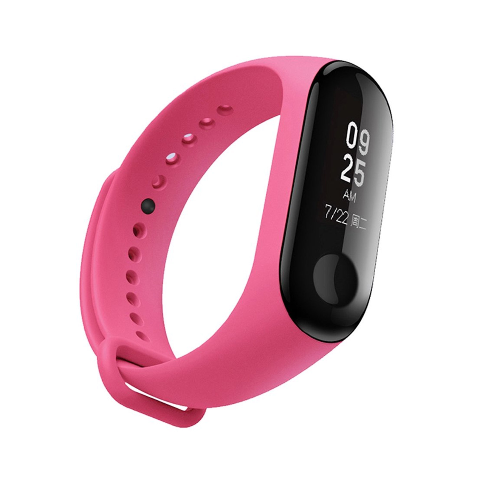 Ремешок на запястье, браслет для XIAOMI Mi Band 3, 4, силикон, цвет розовый