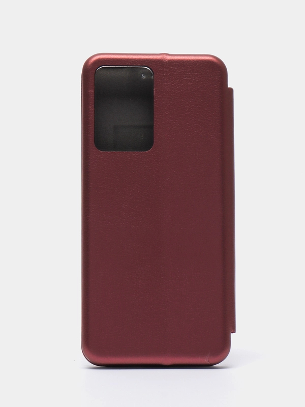 Чехол книжка STYLISH для XIAOMI 13 Lite, экокожа, визитница, цвет бордовый